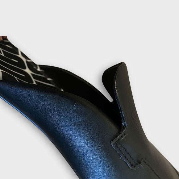 Ugg Janaya Mule Black Leather US 10 Slip On Loafer Flats Old Money Preppy Luxury - Picture 12 of 15